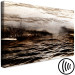 Canvas Seascape (1-piece) - sepia waves and bright sky 143871 additionalThumb 6