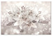 Canvas Blooming Lilies (1-piece) - beige flowers on a cream-white background 145271