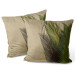 Decorative Velor Pillow Palm shade - a minimalist floral composition on a sand background 147071 additionalThumb 3