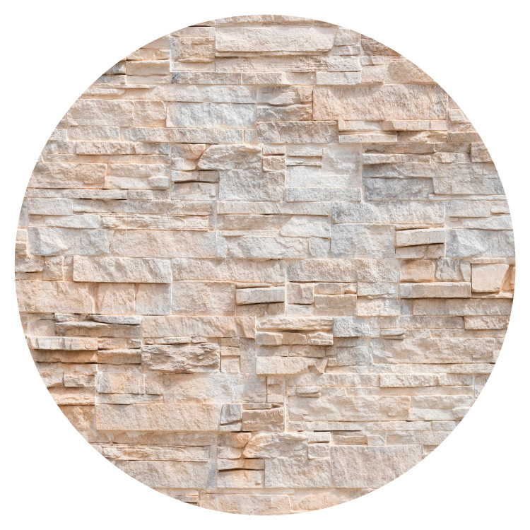 Round wallpaper Decorative Stone - Natural Wall of Sandstone Tiles 149171 additionalImage 1