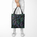 Shopping Bag Provencal night - fine floral motif on black background 149271 additionalThumb 2