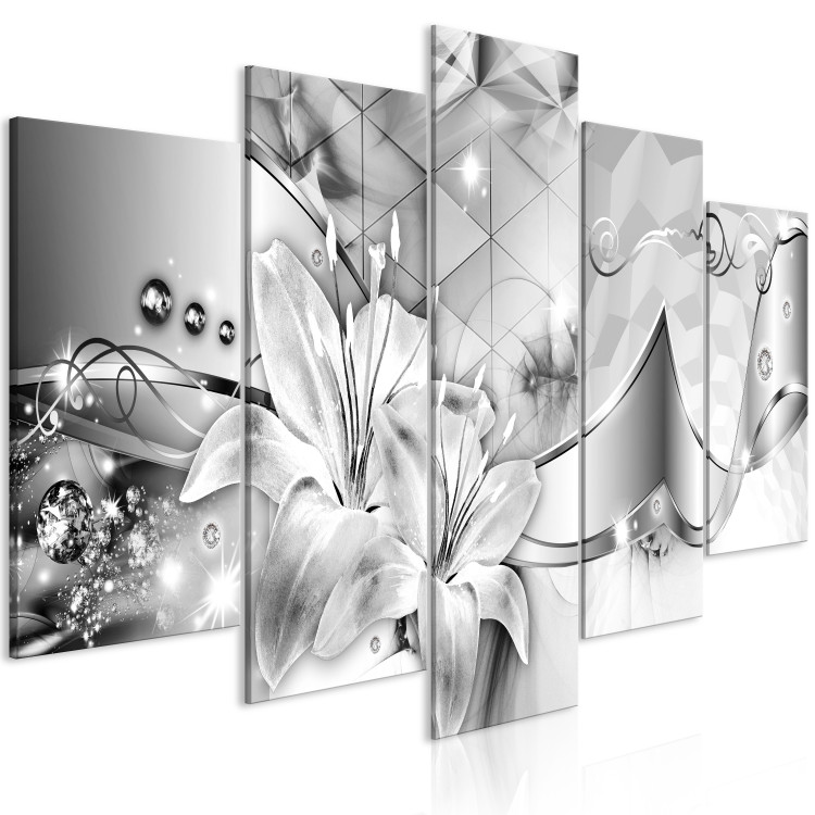 Canvas Print Silver Dream (5 Parts) Wide 150071 additionalImage 2