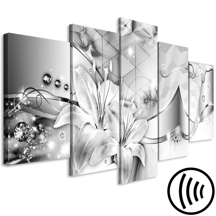 Canvas Print Silver Dream (5 Parts) Wide 150071 additionalImage 6