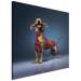 Canvas Print AI Dachshund Dog - Smiling Animal in Colorful Disguise - Square 150271 additionalThumb 2