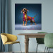 Canvas Print AI Dachshund Dog - Smiling Animal in Colorful Disguise - Square 150271 additionalThumb 3