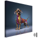 Canvas Print AI Dachshund Dog - Smiling Animal in Colorful Disguise - Square 150271 additionalThumb 8