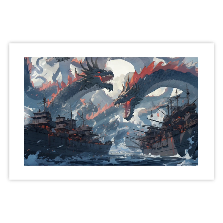 Wall Poster Monsters and Ships - Dragons and Warships During the Naval Battle 150671 additionalImage 19