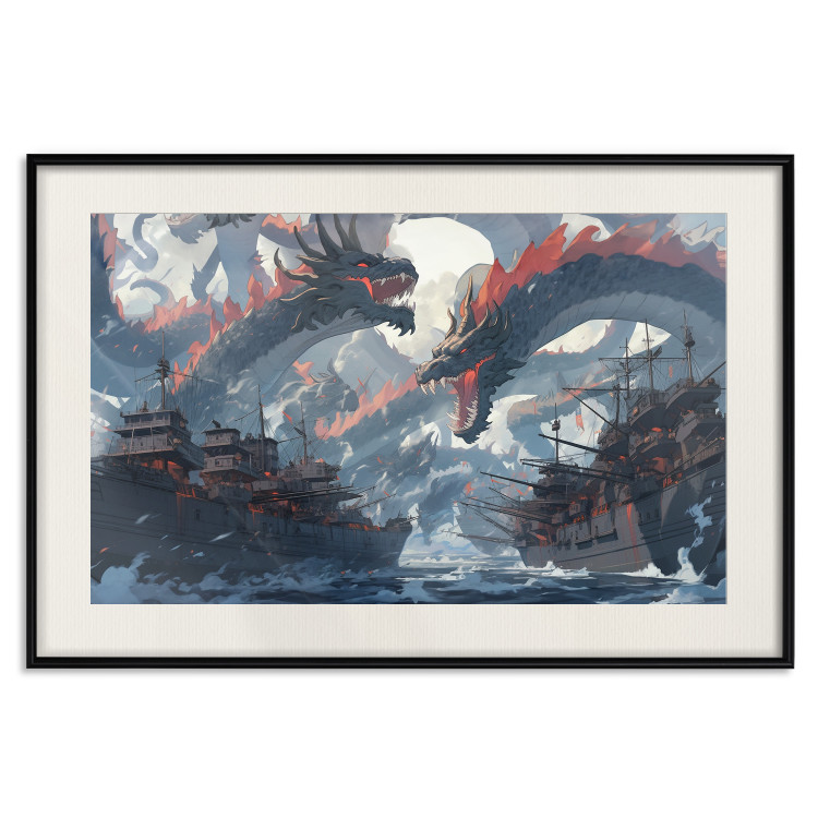 Wall Poster Monsters and Ships - Dragons and Warships During the Naval Battle 150671 additionalImage 21