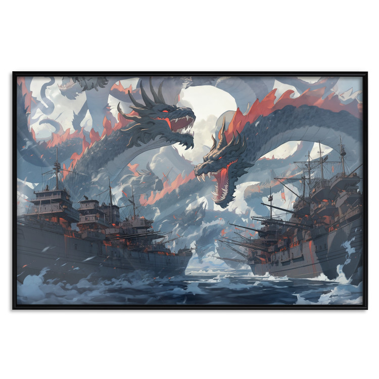 Wall Poster Monsters and Ships - Dragons and Warships During the Naval Battle 150671 additionalImage 15