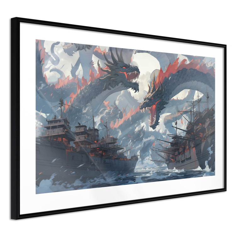 Wall Poster Monsters and Ships - Dragons and Warships During the Naval Battle 150671 additionalImage 6