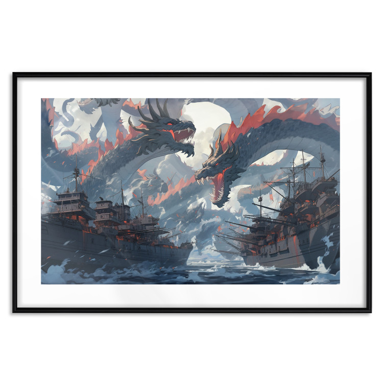 Wall Poster Monsters and Ships - Dragons and Warships During the Naval Battle 150671 additionalImage 17