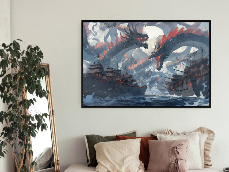 Wall Poster Monsters and Ships - Dragons and Warships During the Naval Battle 150671 additionalImage 12