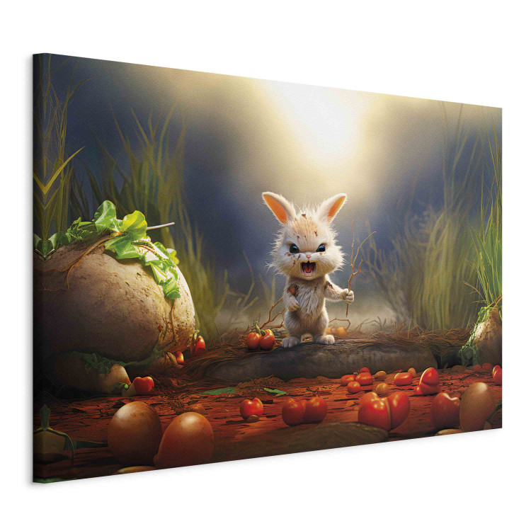 Large canvas print Garden Robber - A Small Rabid Bunny Hunting for Vegetables [Large Format] 151571 additionalImage 2