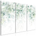 Canvas Pastel Leaves - Plants in Delicate Greens on a White Background 151771 additionalThumb 2
