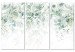 Canvas Pastel Leaves - Plants in Delicate Greens on a White Background 151771