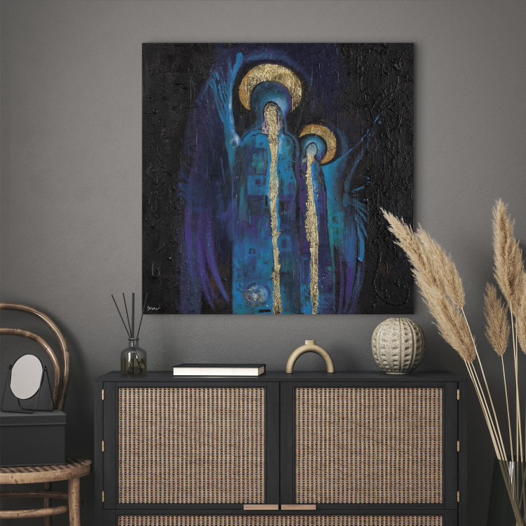 Canvas Print The Saints (1-piece) - sacred fantasy with figures with a golden halo 47271 additionalImage 11