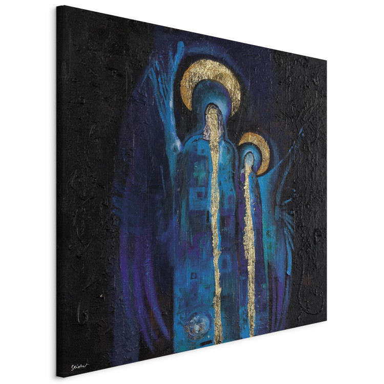 Canvas Print The Saints (1-piece) - sacred fantasy with figures with a golden halo 47271 additionalImage 2