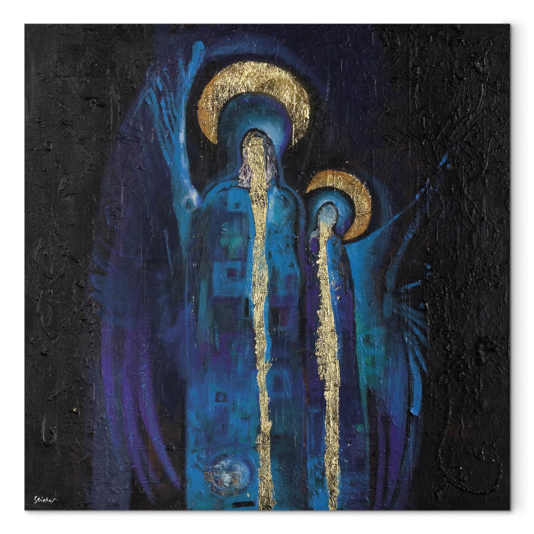 Canvas Print The Saints (1-piece) - sacred fantasy with figures with a golden halo 47271 additionalImage 7