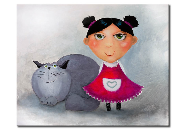 Canvas Print Agata and the cat 48871