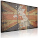 Canvas Map of Great Britain - triptych 55371 additionalThumb 2