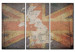 Canvas Map of Great Britain - triptych 55371