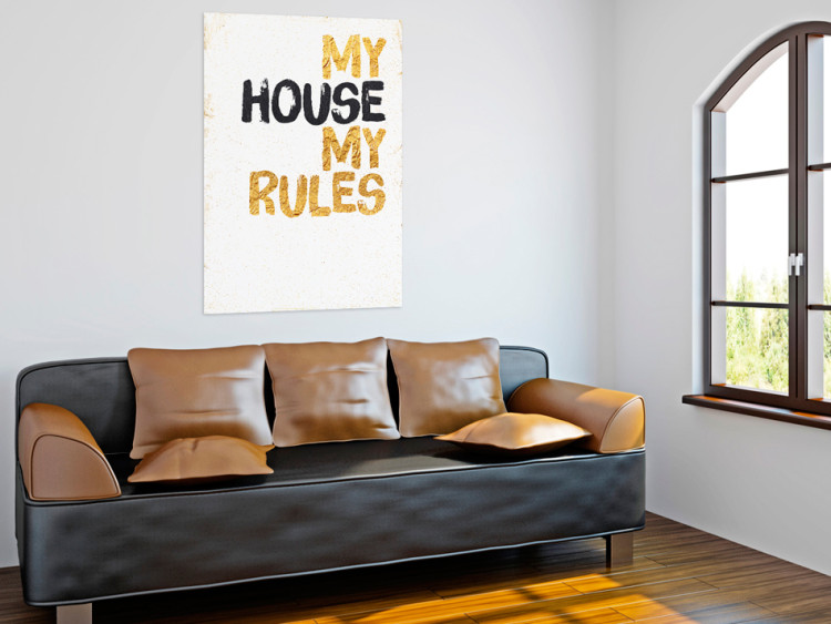 Canvas Art Print My Home: My house, my rules 76871 additionalImage 3