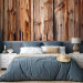 Photo Wallpaper Chamber - brown composition with a texture of irregular planks of wood 91171 additionalThumb 2