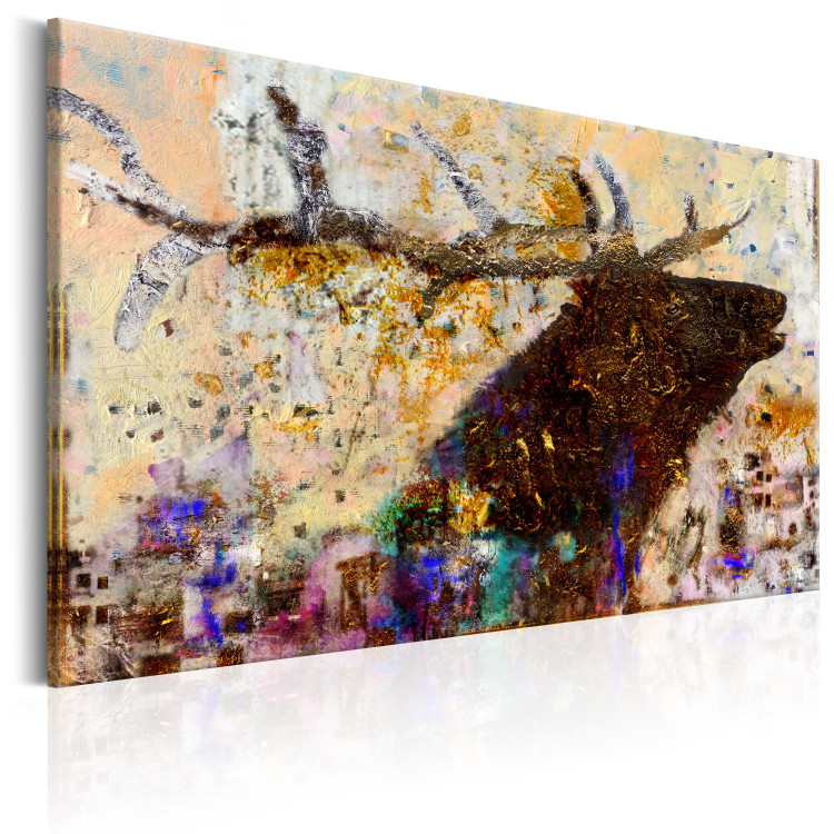 Canvas Art Print Golden Stag 91671 additionalImage 2