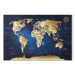 Canvas World Map: The Dark Blue Depths 94571