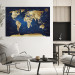 Canvas World Map: The Dark Blue Depths 94571 additionalThumb 9