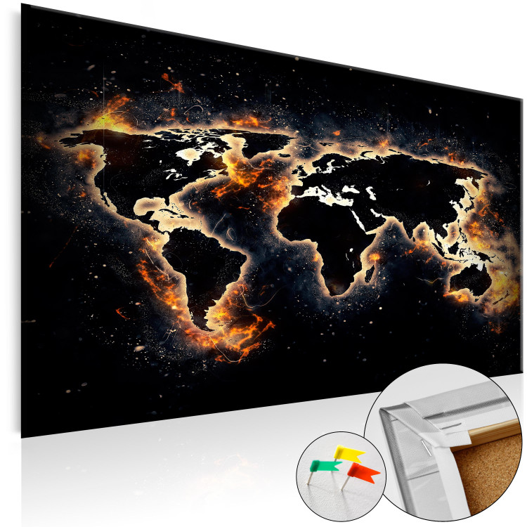 Decorative Pinboard Fiery World [Cork Map] 94671