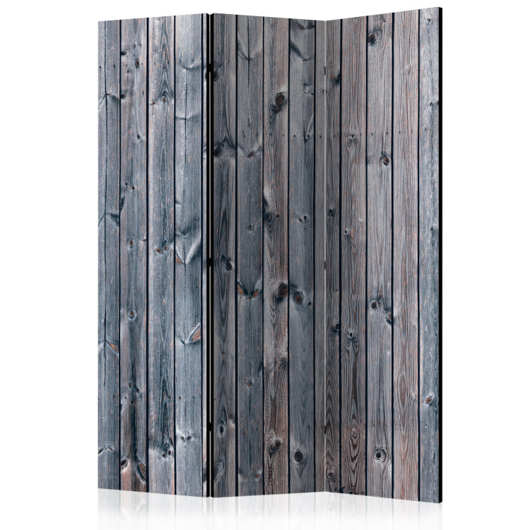 Room Divider Screen Rustic Elegance - texture of gray and faded wooden planks 95271
