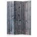 Room Divider Screen Rustic Elegance - texture of gray and faded wooden planks 95271