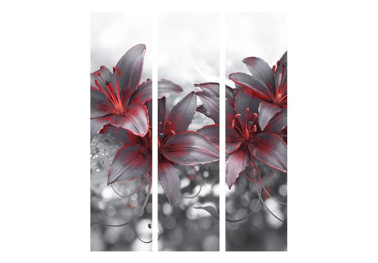 Room Divider Screen Shadow of Passion - lily flower with a colorful detail on a crystalline background 95371 additionalImage 3