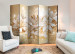 Room Divider Royal Retinue II - white lilies against the glow of golden ornaments 95571 additionalThumb 4