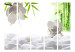 Room Separator Lake of Silence II - orchid flowers and white stones against a bamboo background 96071 additionalThumb 3