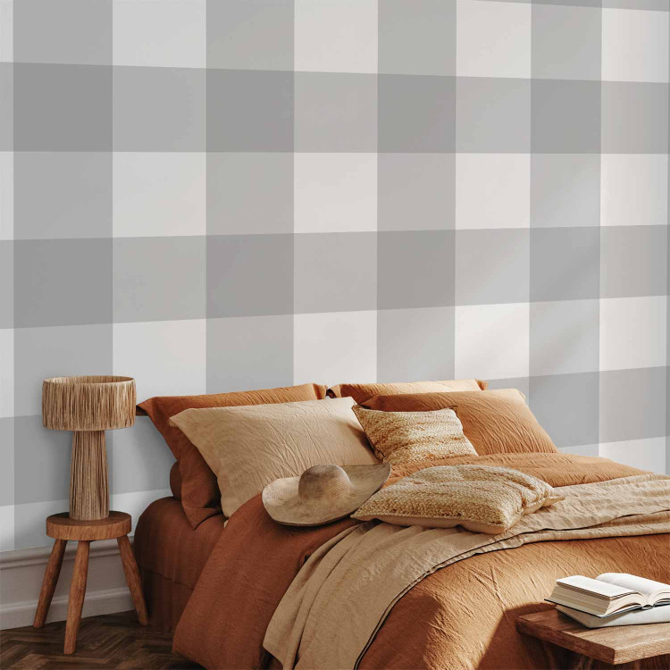 Wallpaper Check Pattern: Grey 96971 additionalImage 4