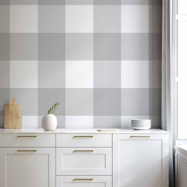 Wallpaper Check Pattern: Grey 96971 additionalImage 8