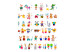 Room Divider Cartoon Animals - colorful cartoon animals on a white background 113881 additionalThumb 3