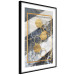 Wall Poster Geometric Chain - Elegant gold abstraction on a marble background 114381 additionalThumb 11