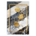 Wall Poster Geometric Chain - Elegant gold abstraction on a marble background 114381