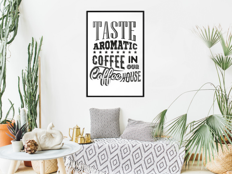 Wall Poster Taste Aromatic Coffee - black English texts related to coffee 114681 additionalImage 4