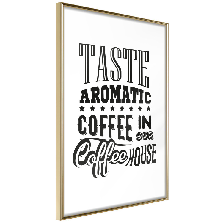 Wall Poster Taste Aromatic Coffee - black English texts related to coffee 114681 additionalImage 13
