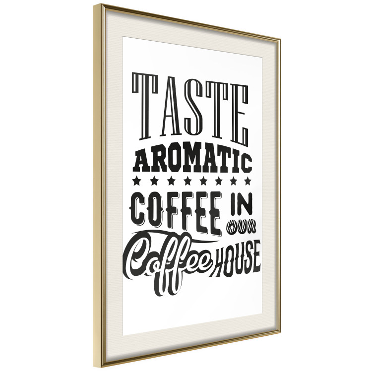 Wall Poster Taste Aromatic Coffee - black English texts related to coffee 114681 additionalImage 3