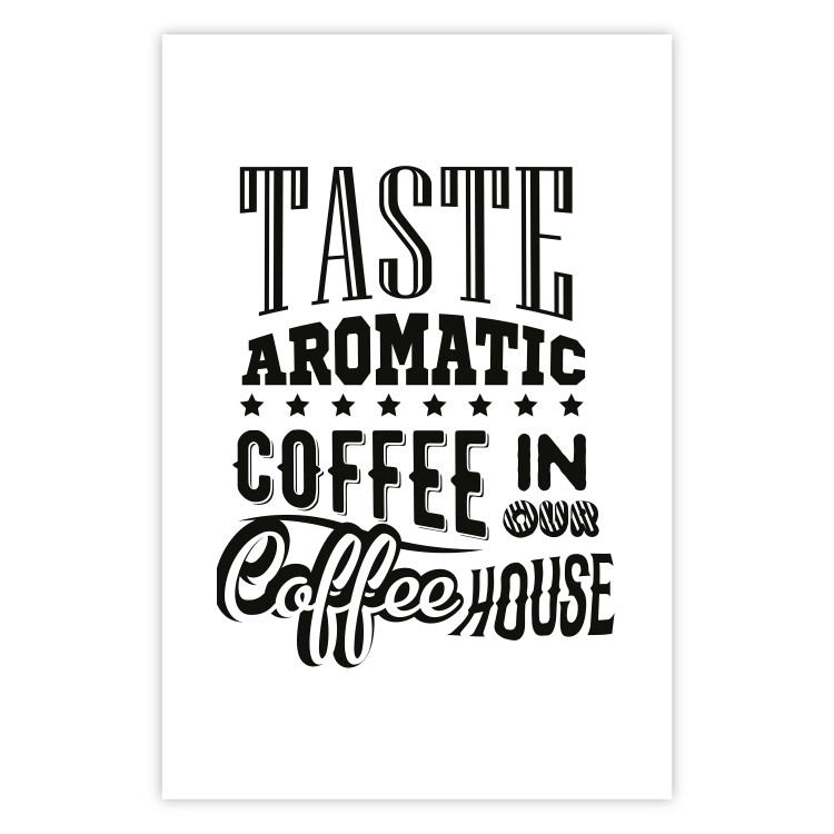 Wall Poster Taste Aromatic Coffee - black English texts related to coffee 114681 additionalImage 20