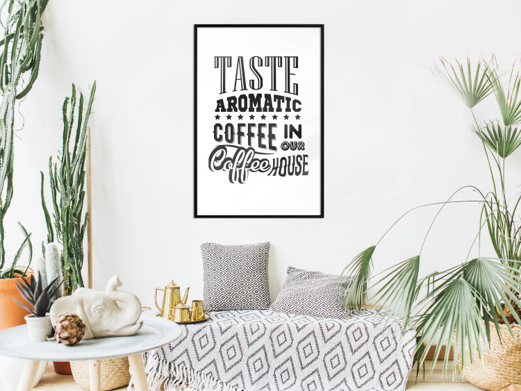Wall Poster Taste Aromatic Coffee - black English texts related to coffee 114681 additionalImage 5