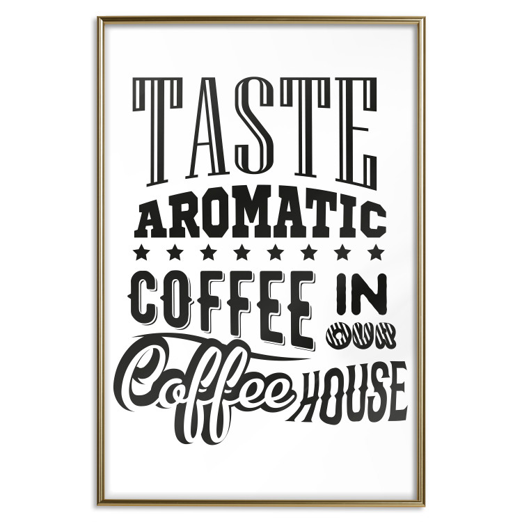 Wall Poster Taste Aromatic Coffee - black English texts related to coffee 114681 additionalImage 20