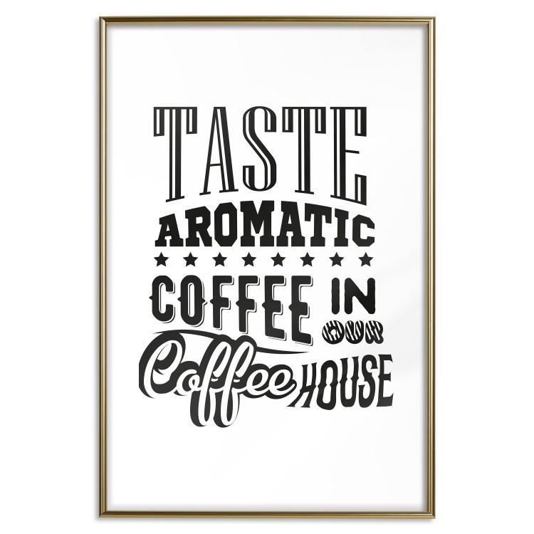 Wall Poster Taste Aromatic Coffee - black English texts related to coffee 114681 additionalImage 17