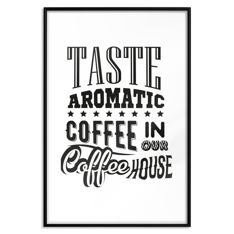 Wall Poster Taste Aromatic Coffee - black English texts related to coffee 114681 additionalImage 18