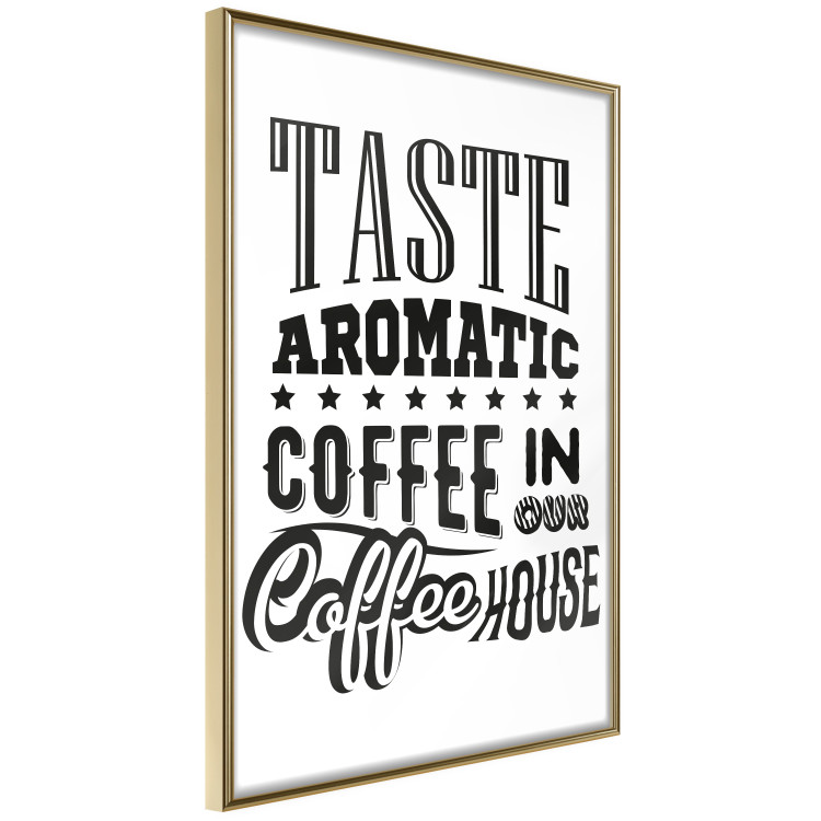 Wall Poster Taste Aromatic Coffee - black English texts related to coffee 114681 additionalImage 10